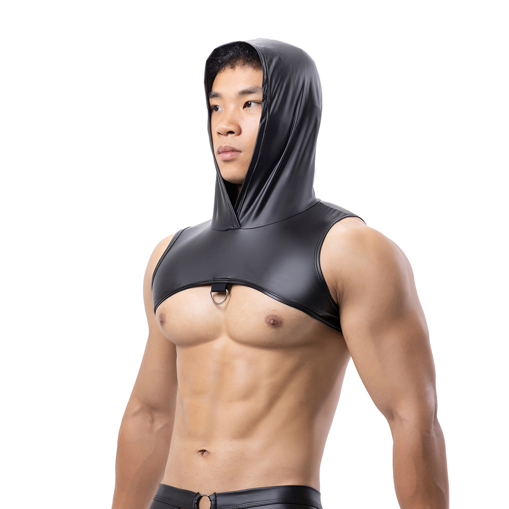 Men Faux Leather Hooded Fitnes - Gymnastic Ring recension och pris
